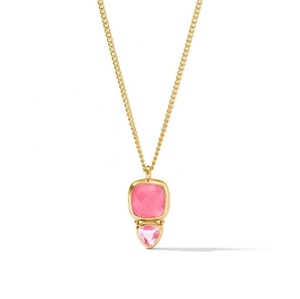 Magnifique collier Milskye pour femmes, plaqué or 14 carats, argent sterling 925, <span class=keywords><strong>Aquitaine</strong></span> Duo, délicat, irisé, rose pivoine - Product Image 3