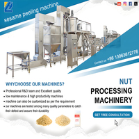 Éplucheur de coquille de noix professionnel d'usine peau enlevant le nettoyage décortiquant la ligne de production de torréfaction machine à éplucher les graines de sésame