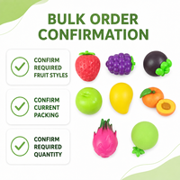 Groothandel Fruit Knijpfiguurtjes Collectie, Diverse Mango Citroen Appel Aardbei Druif Dragon Fruit en Mangosteen Stijlen