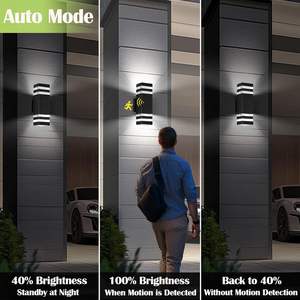 Lámpara de Pared LED para Exteriores, Impermeable, de Aluminio, Cuadrada, con Iluminación Superior e Inferior, para Patios, en Forma de Tira Larga - Product Image 3