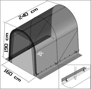 Heavy Duty 10 'X 16' Portable Garage Stockage Tente Blanc Anti-UV PE Auvent Couverture En Acier <span class=keywords><strong>De</strong></span> Voiture Parking Vélo Abri <span class=keywords><strong>Jardin</strong></span> Direct - Product Image 4