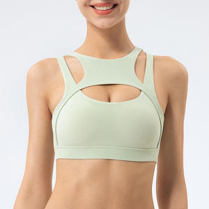 حمالة صدر رياضية نسائية خفيفة الوزن غير ملحومة جيدة التهوية بظهر مجوف جمال ملابس اليوغا سترة طقم ملابس داخلية للتمرين صدمات - Product Image 3