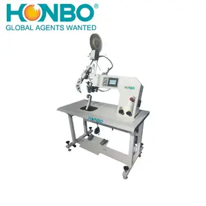Máquina de sellado de aire caliente de costura de bandeja de HB-108 para prendas de ropa impermeables