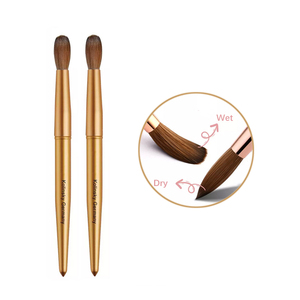 Pincel de Uñas Acrílico con Mango Dorado, 100% Pelo Kolinsky Puro, Logotipo Personalizado, Diferentes Tamaños, Pincel Acrílico para Manicura de Salón - Product Image 5