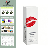 Boîte pliable pour rouge à lèvres avec vernis UV artisanal de qualité supérieure, emballage en papier de luxe, design gratuit, faible MOQ, coffret cadeau pour femmes