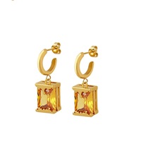 Pendientes de Acero Inoxidable 316L con Diseño de Lámpara de Aceite, Personalizados, con Baño de Oro PVD de 18k, Joyería de Moda para el Día a Día