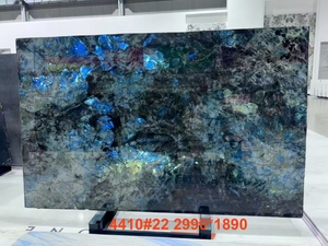 אריחי לברדוריט כחול מודרני מלוטש, לוח גדול בעובי 12 מ\\\"מ, עמיד, לסלון ומטבח בווילה, אחריות לשנה, עיצוב גרפי - Product Image 2