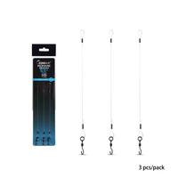 Vente en gros de montages de pêche à la carpe pré-faits Ronnie Rig, ligne de renfort en fluorocarbone 30 Lbs, montage spinner, accessoires de pêche à la carpe en eau douce