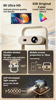 Proyektor Home Theater HY370 1080P HD Android 14 Keluaran Terbaru 2026, 300 ANSI Lumens, Fokus Otomatis, Short Throw, Laris Terjual