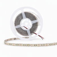 Bande LED 24V 2025 384 LED/m 10mm 3000K Blanc Chaud Ra80 IP20 Certifiée CE RoHS Rouleau de 5m Résidentielle Dimmable Garantie 2 Ans