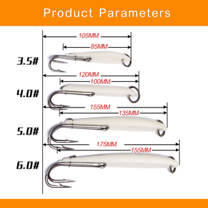 Oem Pesca Gancho de Remolque para Pesca en Alta Mar, Gancho de Ancla para Barco, Gancho de Pesca de Caballa Golden Gun, Gancho de Remolque de Plástico para Caballa, Gancho Doble - Product Image 5
