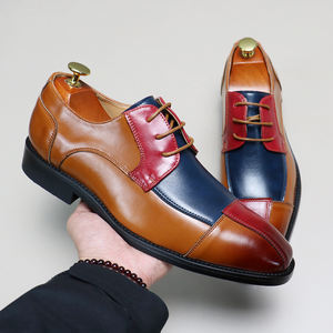 Zapatos de Cuero Genuino para Hombre, Zapatos de Vestir para Negocios y Bodas, de Piel Vacuna, con Diseño Calado, Transpirables, Suaves y Personalizables - Product Image 2