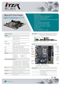 Carte mère Q570 Micro ATX pour jeux LGA 1200 Port d'affichage Type C 4*DDR4 jusqu'à 128 Go Carte mère pour processeurs de 10e et 11e génération I3 I5 I7 I9 - Product Image 3