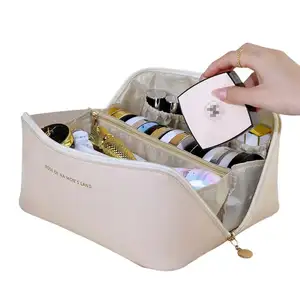 Pu Organizer Lady Leather Custom Logo Travel Makeup Cosmetic Beauty Women Bag Case