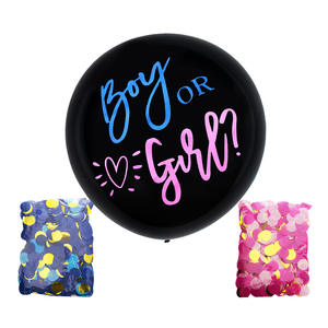 Ballons en Latex Noir de 36 Pouces pour Fête de Révélation de Sexe Joyeux Anniversaire Style Garçon Fille Annonce de Bébé pour la Décoration du Ramadan - Product Image 5