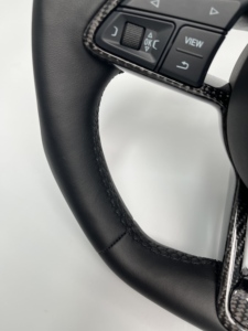 Accessoires de voiture personnalisés Volant noir brillant pour <span class=keywords><strong>Audi</strong></span> A6 A7 A8 S6 S7 S8 C8 2018 2019 2020 2021 2022 <span class=keywords><strong>2023</strong></span> - Product Image 3