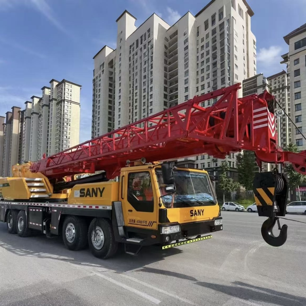 Кран SANY STC500, 50 тонн, экспорт, совместный кран, Подержанный Автомобильный Кран, 500 экспорта в разные страны