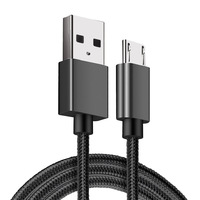 Câble de données de charge rapide 3A Micro-USB vers Type-C Gaine en PVC Tressé Câble de téléphone portable