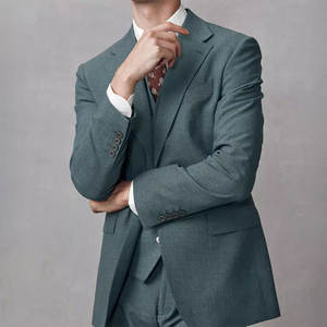 Blazer <span class=keywords><strong>homme</strong></span> <span class=keywords><strong>vert</strong></span> sarcelle en polyester, simple boutonnage, revers cranté, tenue de direction, <span class=keywords><strong>costume</strong></span> sur mesure pour événements d'activation de marque - Product Image 1