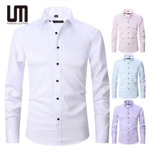 Nuove Camicie da <span class=keywords><strong>Uomo</strong></span> Casual a Maniche Lunghe per l'Autunno, Bianche, Nere, <span class=keywords><strong>Blu</strong></span>, Rosse, Camicie Formali Slim Fit per <span class=keywords><strong>Uomo</strong></span> - Product Image 1