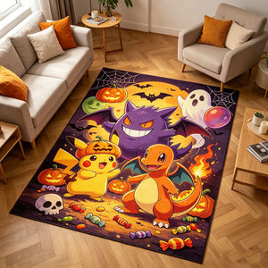Tapis d'Halloween personnalisé pour la maison, tapis de salon Pokémon <span class=keywords><strong>Kull</strong></span> Ghost, tapis imprimé mignon de Pikachu, tapis de dessin animé - Product Image 3