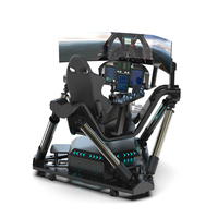 Simulador de Cabina de Piloto Inmersivo de 3 Pantallas, Plataforma de Movimiento Eléctrico 6DOF, Equipo de Simulación de Vuelo Personalizado