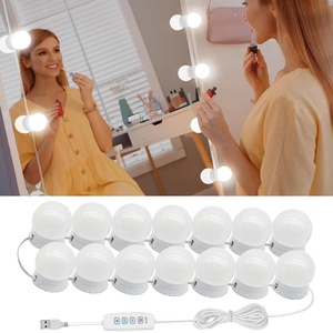 <b>Makeup</b> <b>Mirror</b> <b>Led</b> Light Bulb USB Powered 3-Color Dimmable <b>Makeup</b> Vanity <b>Mirror</b> Lights Hollywood Style Decorative Light Bulbs - Product Image 4