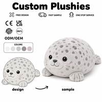 Coussin en peluche personnalisé en forme de phoque mignon et dodu, jouet en peluche doux, fabricant OEM ODM, vente en gros