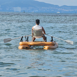 도매 제조업체 신규 시리즈 생산 모터 장착 우드 그레인 팽창식 낚시 플랫폼 - Product Image 3