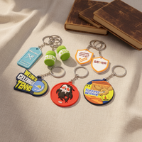 Porte-clés en caoutchouc souple 3D personnalisé, porte-clés en PVC imperméable avec logo, cadeaux promotionnels personnalisés pour le marketing de marque