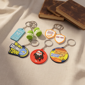 Porte-clés en caoutchouc souple 3D personnalisé, porte-clés en PVC imperméable avec logo, cadeaux promotionnels personnalisés pour le marketing de marque - Product Image 5