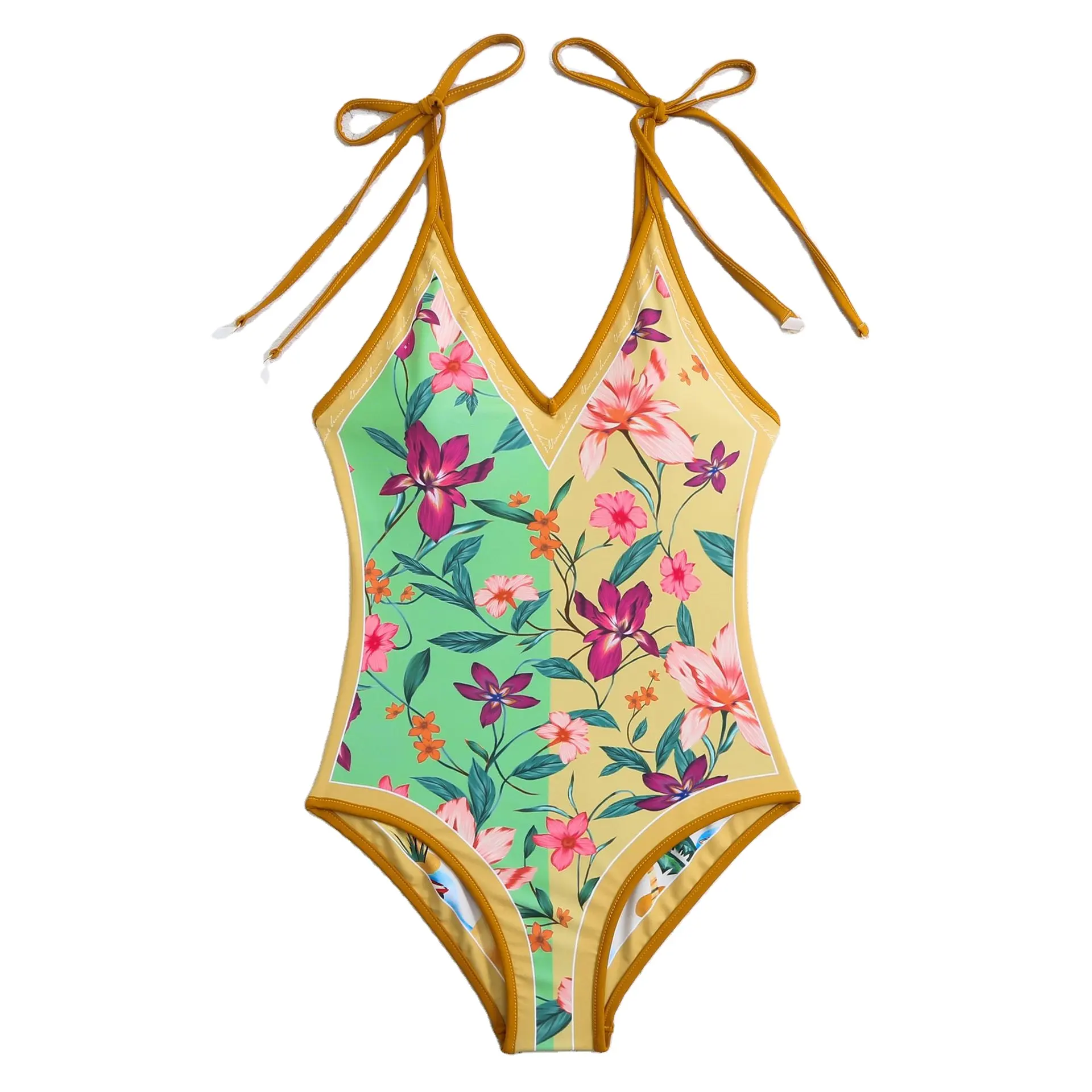 VDO новый Инс цельный sswimming костюм Французский Реверсивный печати купальный костюм Реверсивный купальный костюм