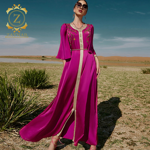 Zaynab musulman Jalabiya saoudien <span class=keywords><strong>Djellaba</strong></span> Dubaï Satin Patchwork strass robe pour <span class=keywords><strong>arabe</strong></span> fête réception de mariage - Product Image 1
