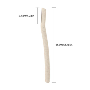 Eco-friendly Wheat Straw <strong>Eyebrow</strong> Razor Dermaplaning Trimmer Facial <strong>Hair</strong> <strong>Removal</strong> Make up Tool for Women - Product Image 4