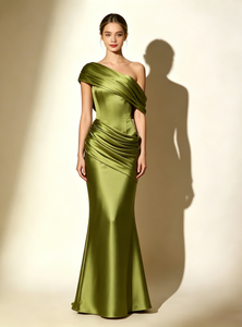 <span class=keywords><strong>Abito</strong></span> <span class=keywords><strong>da</strong></span> ballo a sirena in <span class=keywords><strong>raso</strong></span> monospalla arricciato 2026 con corsetto e strass, <span class=keywords><strong>abito</strong></span> <span class=keywords><strong>da</strong></span> <span class=keywords><strong>sera</strong></span> a coda di pesce lucido <span class=keywords><strong>lungo</strong></span> per feste e matrimoni - Product Image 2