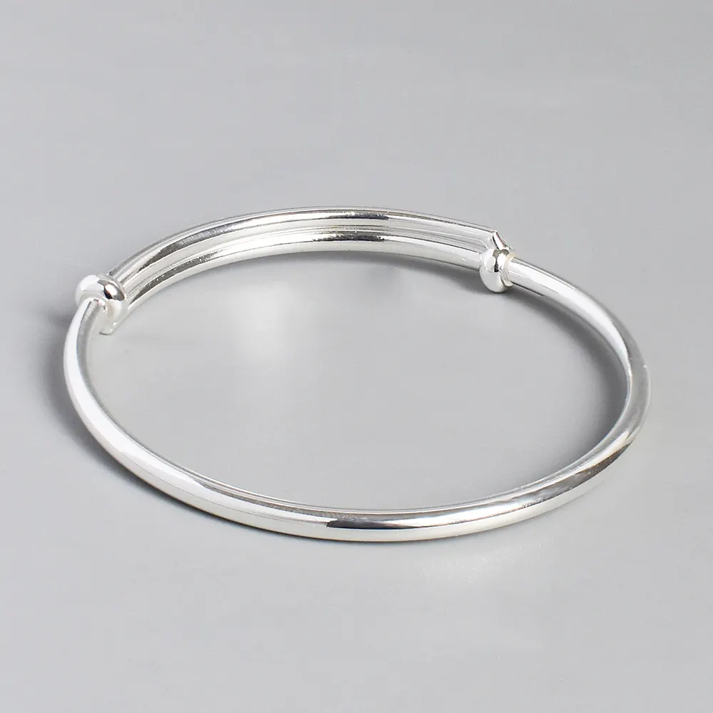 2021 Fashion women's bracelet silver jewelry s925 sterling silver push-pull adjustable bangle