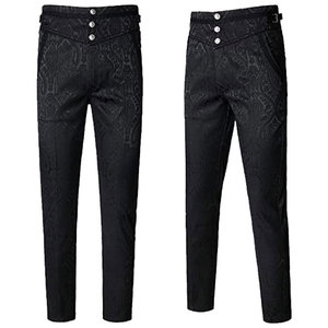 Nouveau pantalon gothique pour homme, style vintage, pour Halloween, costume de vampire, pantalon steampunk, jacquard sombre, pantalon victorien, bas de tenue pour homme - Product Image 4