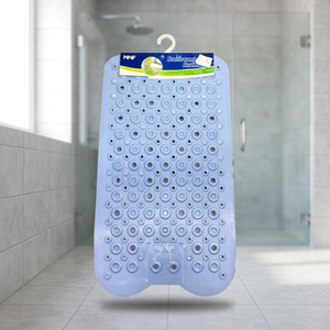 Tappetino da Bagno 21377 in PVC Multicolore Antiscivolo con Fori di Drenaggio e Base in Gomma, Motivo Geometrico per Protezione Pavimento Vasca e Doccia - Product Image 3