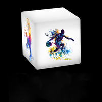 Cubo de luz LED promocional personalizable con su logotipo, Cuadrado de 10cm, 16 colores RGB, perfecto para publicidad de marca de eventos