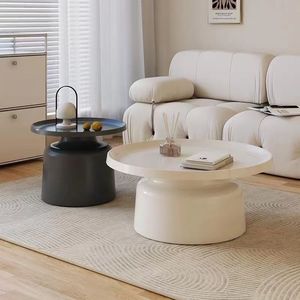 Tối giản sống roomblack và trắng giai điệu nấm kết hợp kim loại hiện đại Thiết kế rèn sắt kích thước vòng Bàn cà phê - Product Image 4