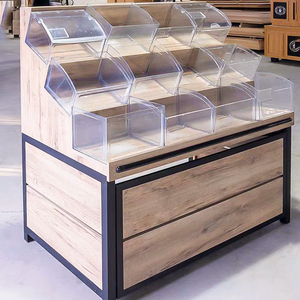 Guanriver Snack hiển thị đứng bằng gỗ số lượng lớn thực phẩm hiển thị đứng hạt Hạt giá kẹo Giá hiển thị đứng siêu thị kệ - Product Image 2