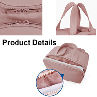 JOYSUN Nouvelle Trousse de Toilette Portable Légère Personnalisée à Grande Ouverture, Étui Cosmétique Doux avec Compartiments Séparés pour le Voyage