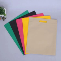 Sac écologique à poche plate réutilisable de grande capacité Sac à provisions de couleur unie personnalisé non tissé
