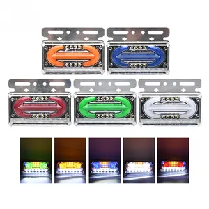 Car additional lighting LED24V white yellow red green blue flashing signal to remind turning side lights tail lights truck