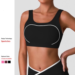 Sujetador deportivo de yoga de estilo europeo-americano, de alta sujeción, sin mangas, de secado rápido, que realza la espalda, de una pieza y con amortiguación. - Product Image 2