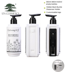 Botellas de Loción Recargables Personalizadas de 360 ml, 380 ml, 420 ml para Hotel, Dispensador <span class=keywords><strong>Invisible</strong></span>, Botellas de Champú Vacías Ecológicas para Hotel - Product Image 1