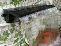 Fuente de Cascada para Interiores y Exteriores de Acero Inoxidable JNZ, Bomba Solar, Diseño Atractivo, IP68 Impermeable, para Jardinería y Piscina
