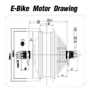 36v 48v 500w ebike <span class=keywords><strong>Cassette</strong></span> volant moteur de roue arrière <span class=keywords><strong>14</strong></span>-<span class=keywords><strong>28</strong></span> pouces moteur de moyeu pour vélo à engrenages vélo électrique - Product Image 3