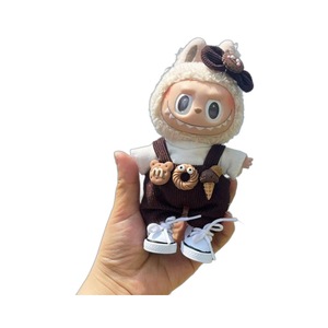 Quần áo chỉ} 17cm Mặt dây chuyền mù hộp labubu búp bê Quần Áo ngọt ngào nón Overalls dễ thương đáng yêu phim hoạt hình đồ chơi phong cách cho búp bê - Product Image 5