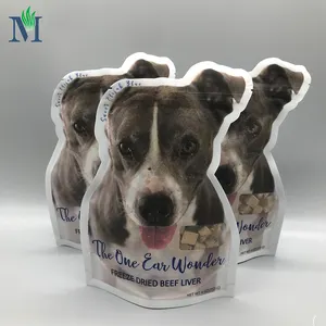 Saco selo térmico de prata para animais, mini sacola em forma de cheiro de cão personalizado, embalagem de alimentos para animais de estimação, saco de plástico